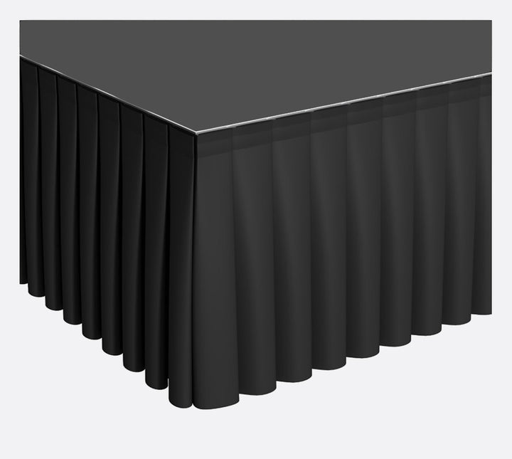 Black Stage Skirting (90cm x 3m) + BONUS Skirting Clips