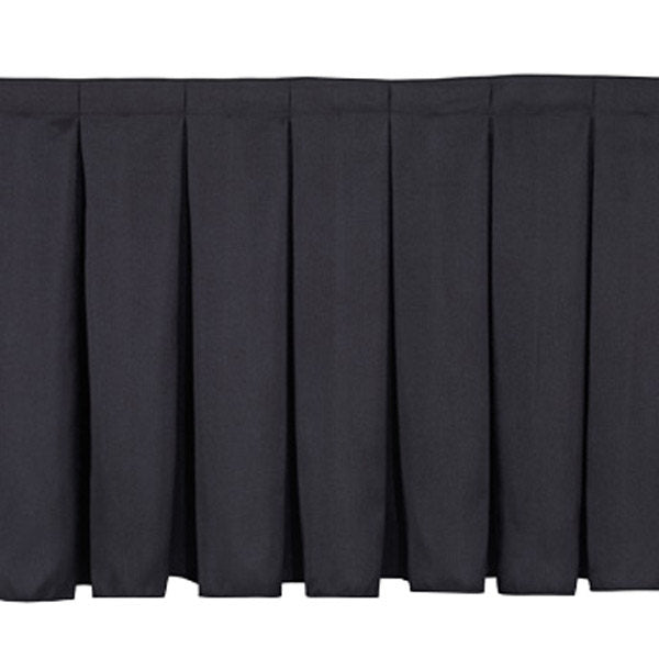 Black Stage Skirting (40cm x 3m) + BONUS Skirting Clips Closeup