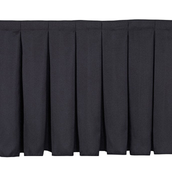 Black Stage Skirting (60cm x 3m) + BONUS Skirting Clips Close-Up