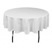 White Round Tablecloth (220cm) close up