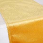 Elegant Gold Velvet Table Runner