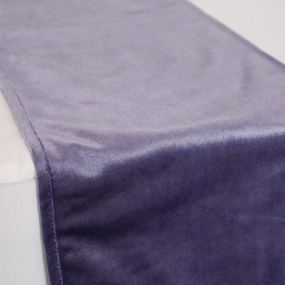 Luxurious Purple Velvet Table Runner