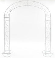 White Wedding Arch - Vintage Scroll Design