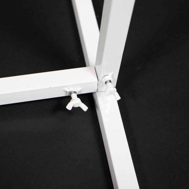 Height Adjustable Freestanding Frame - White (90cm wide x150cm high) Adjusting knobs 3