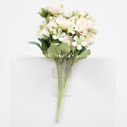 Artificial Rose Small Flower Bouquet (5cm heads) - Blush - Spray Style