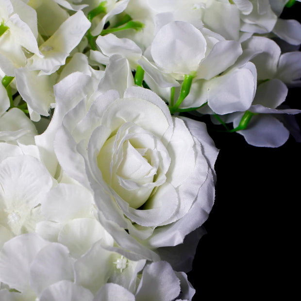 Flower Wall - Rose & Hydrangea (White) Close B