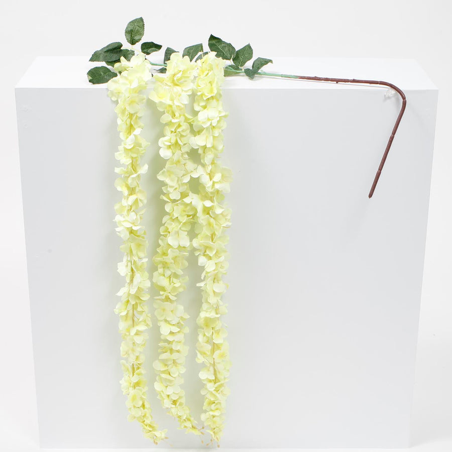 Large Premium Hanging Wisteria Garland - Yellow (1.6m)