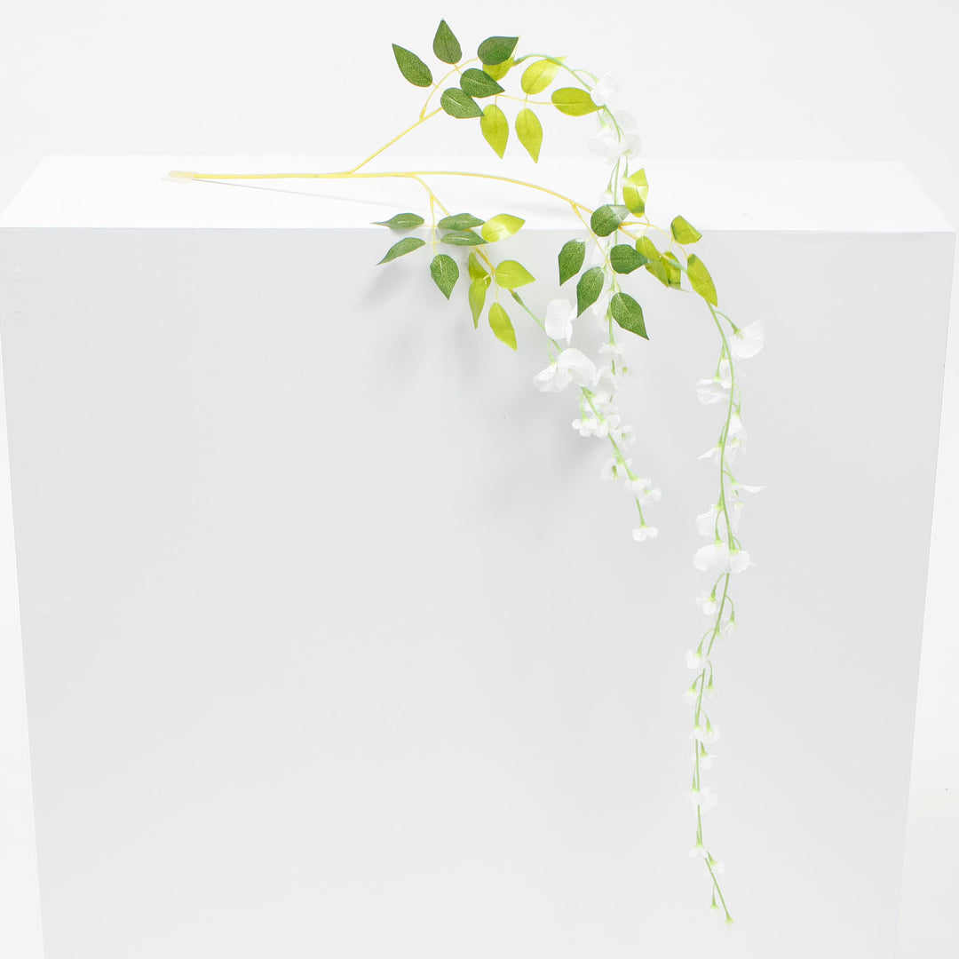 Medium Premium Wisteria Stems - White (1.2m)