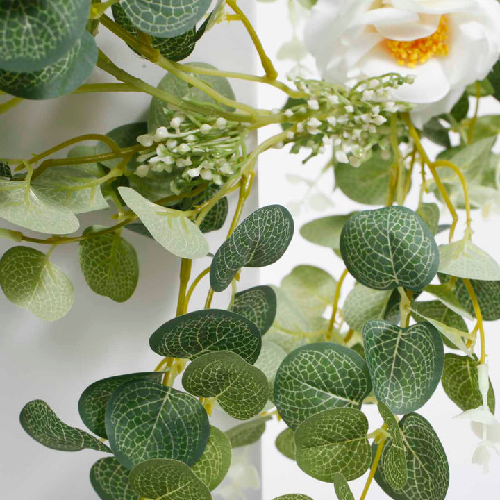 Eucalyptus, Silver Dollar Eucalyptus & Rose Garland Thick (2m)