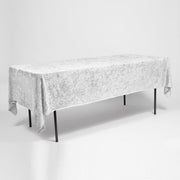 White Rectangle velvet tablecloth 153x259cm