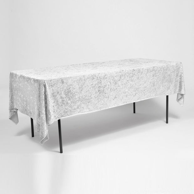 White Rectangle velvet tablecloth 153x259cm
