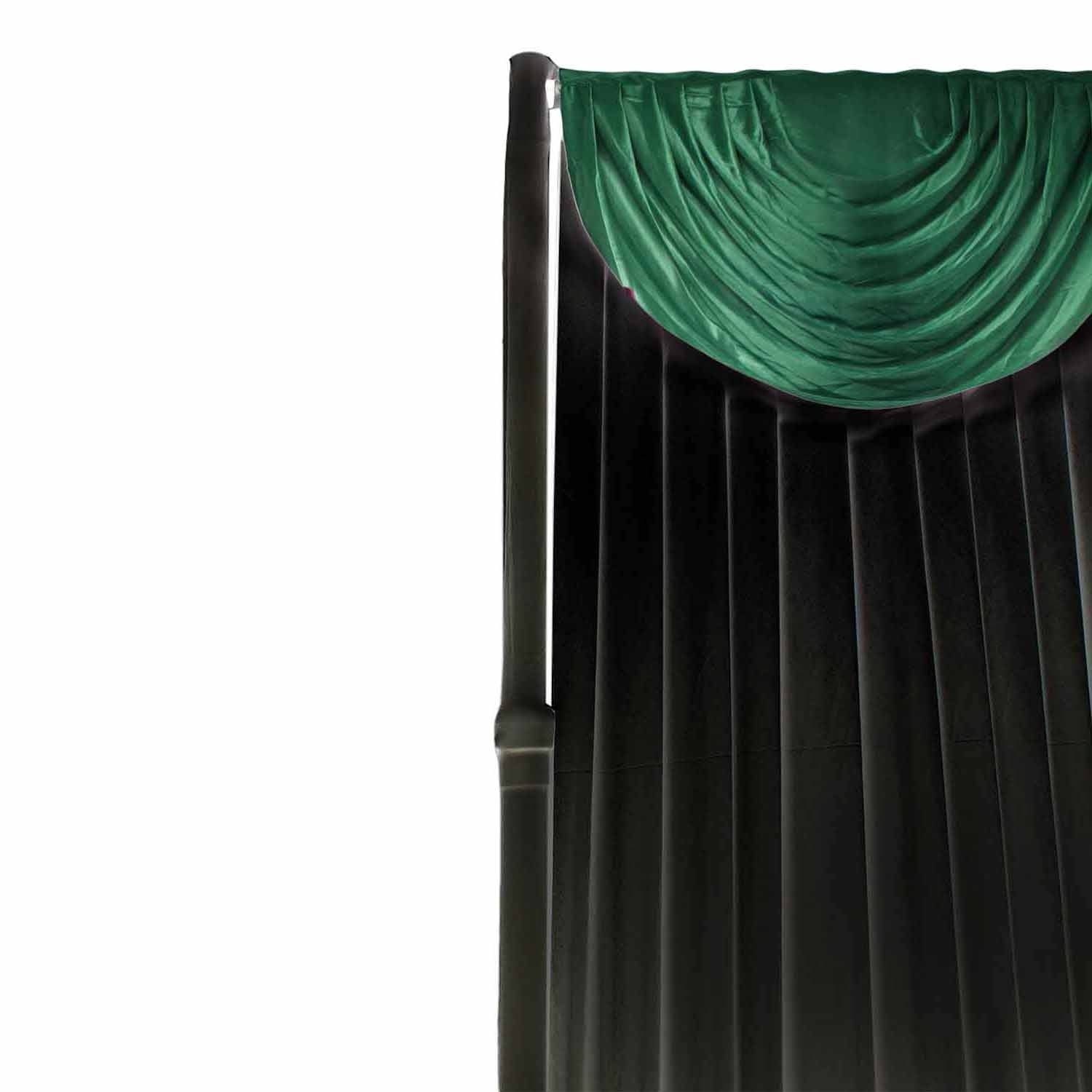 Upright Pole Protector Cover, Double Stitched Spandex Cover For Pipes & Drapes, 75ft, 1.5", Black