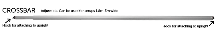 Backdrop Stand Crossbar for making larger shapes diagram