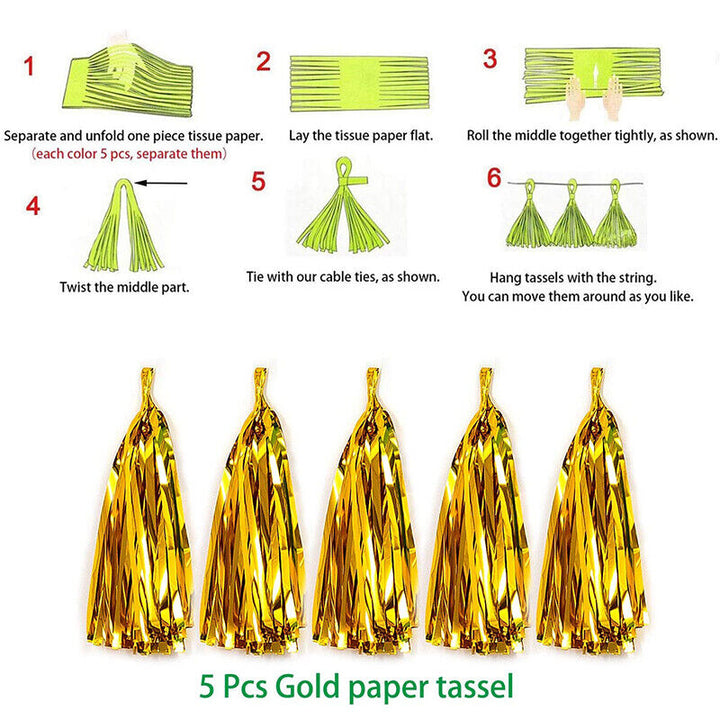 97 pc Balloon Garland Kit - Green Dinosaur Birthday Theme instructions