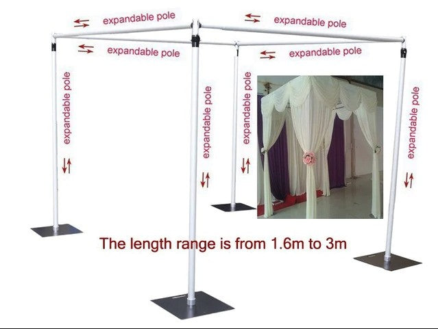 Stand Set For 6x3m Backdrop - Deluxe Can Make Larger Shapes With Extra parts