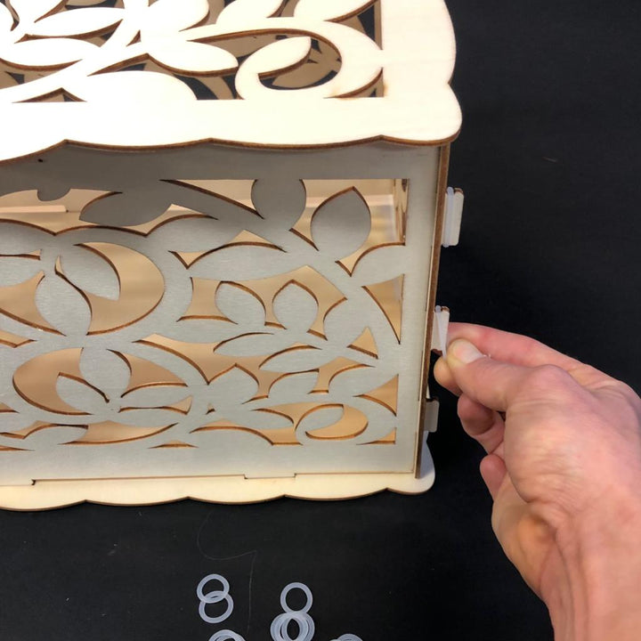 Floral wishing well card box assembly 8