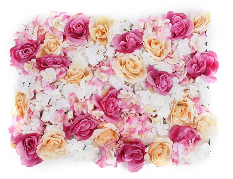 Flower Wall - Rose & Hydrangea (Pink, White, Peach)