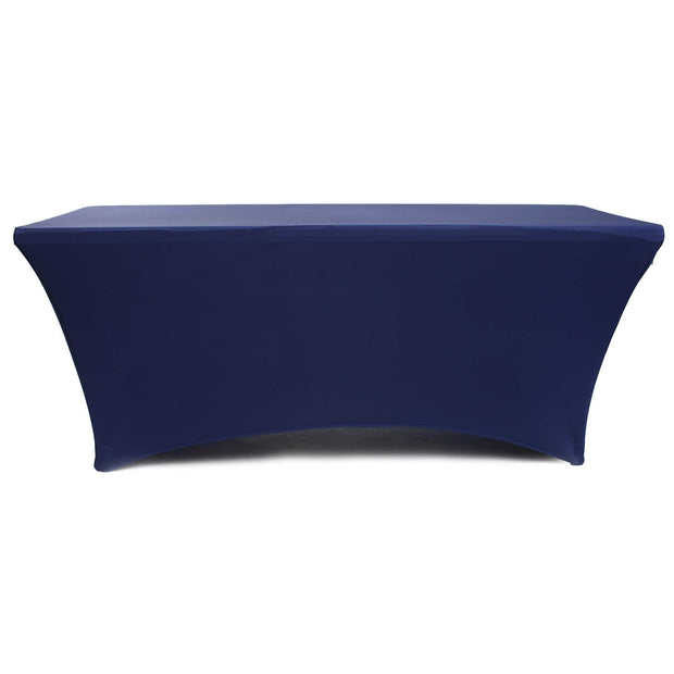 Navy Lycra Fitted Tablecloth (6ft) Rear
