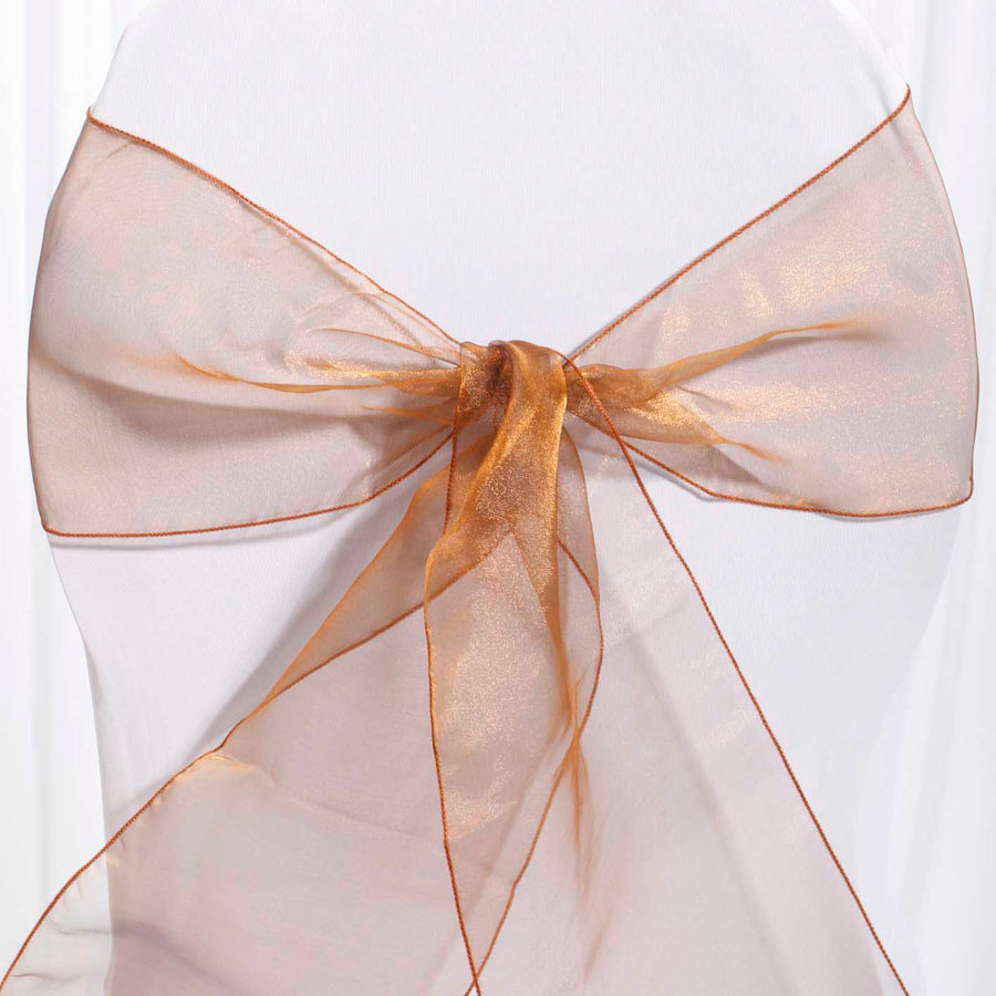 Organza Chair Sashes - Chocolate Brown