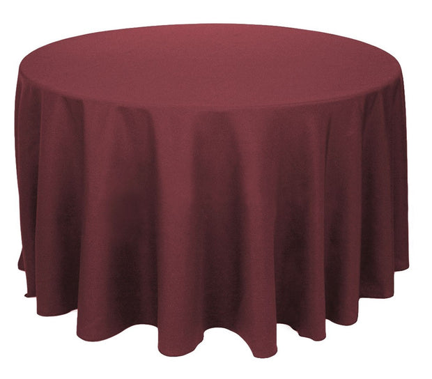 Burgundy Round Tablecloth (260cm)