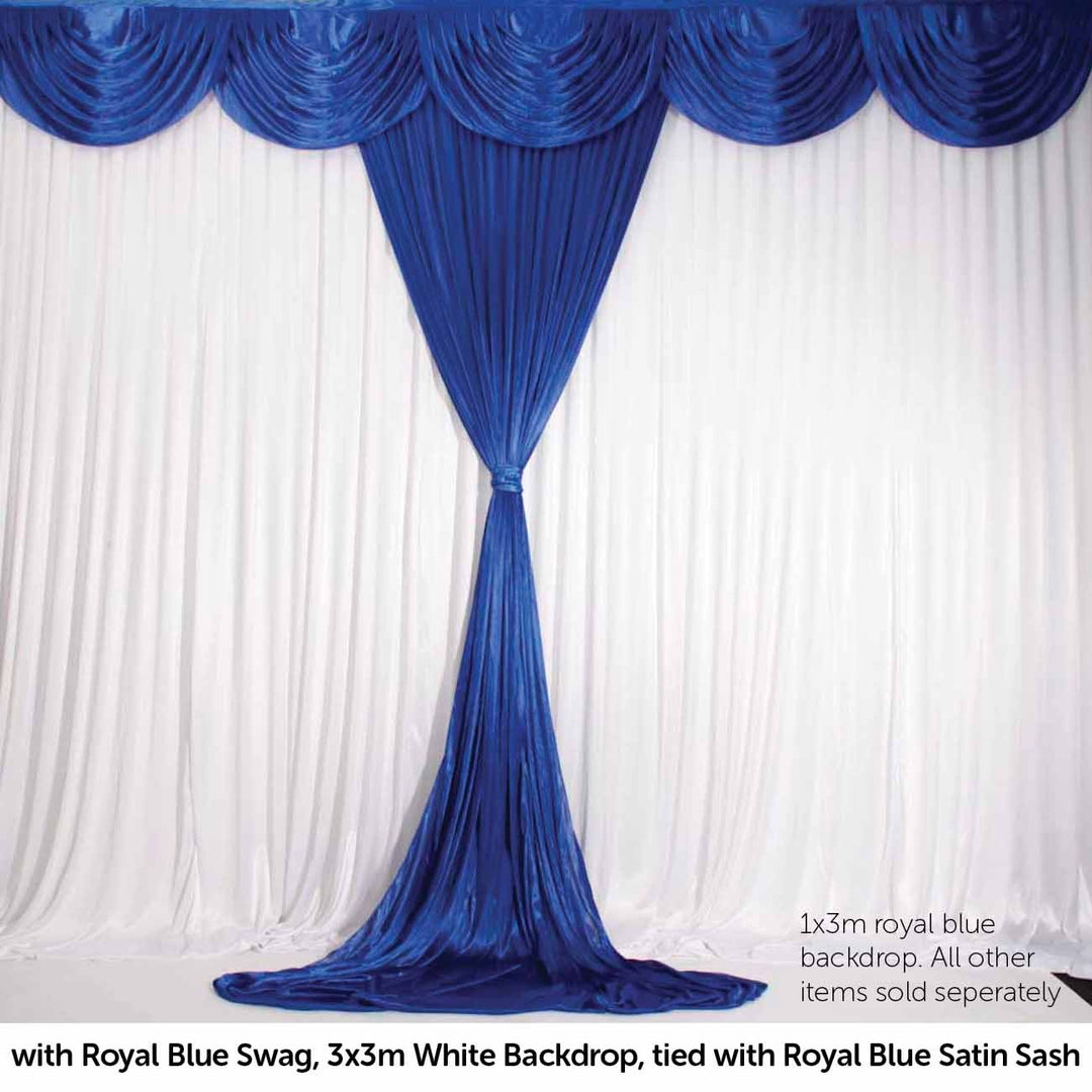 Royal Blue Ice Silk Satin Backdrop Convertible Panels 1mx3m