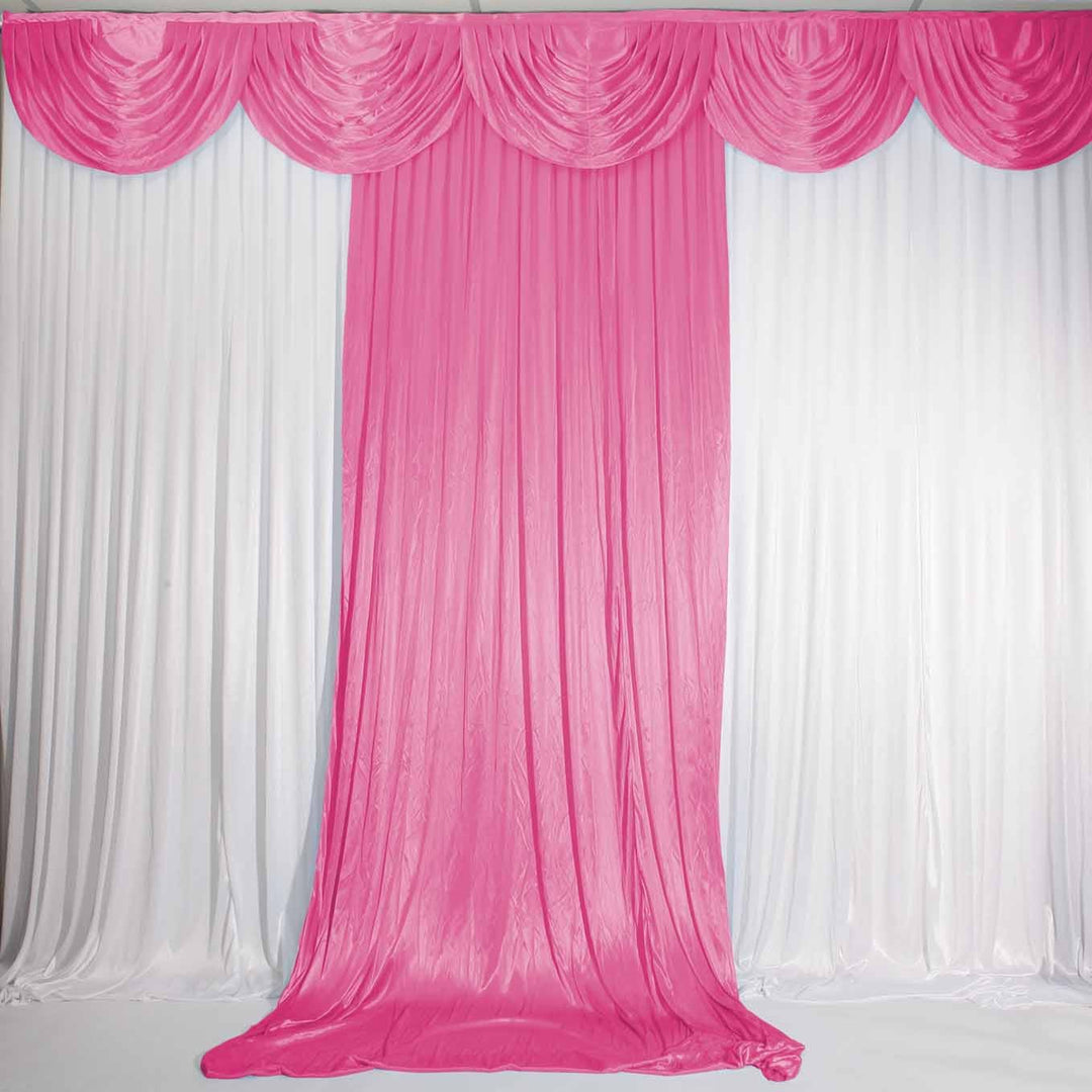 Hot Pink Ice Silk Satin Backdrop Convertible Panels 1mx3m