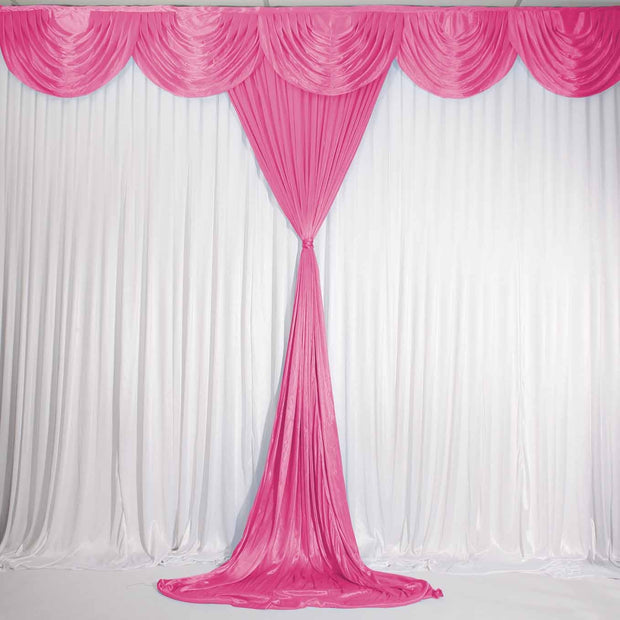 Hot Pink Ice Silk Satin Backdrop Convertible Panels 1mx3m