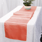 Satin Table Runners - Coral
