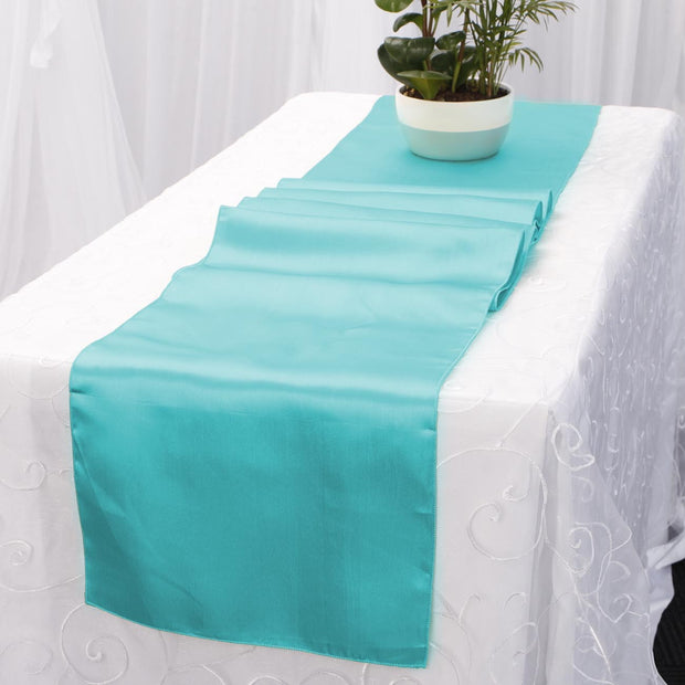 Satin Table Runners - Turquoise
