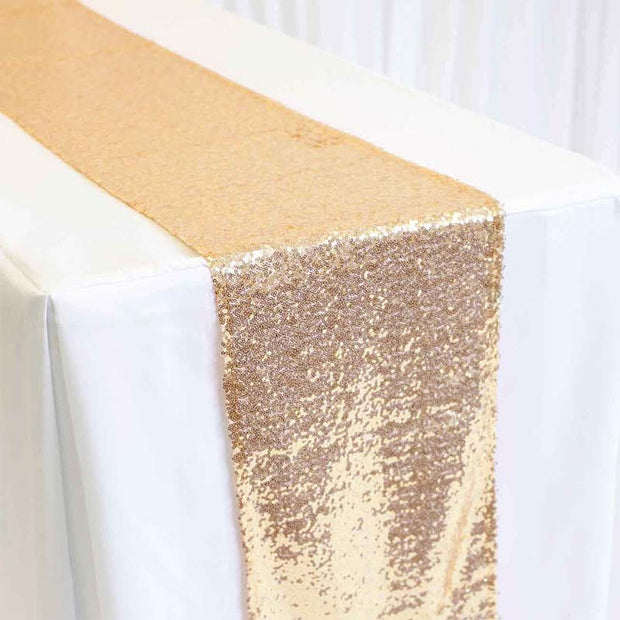 Sequin Table Runner - Antique Gold